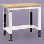 Banco da lavoro ad altezza regolabile con piano in legno 100cm Work Up Fami
