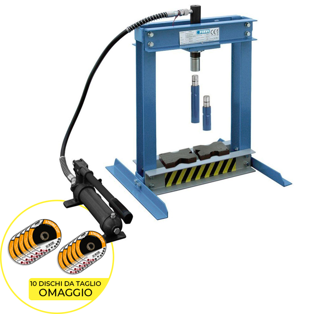 pressa-idraulica-manuale-da-banco-fervi-p001-04-per-officina-con-pistone-mobile-4-ton